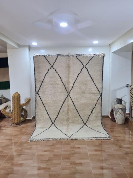 White Fahzar Marokkaans handgemaakt tapijt